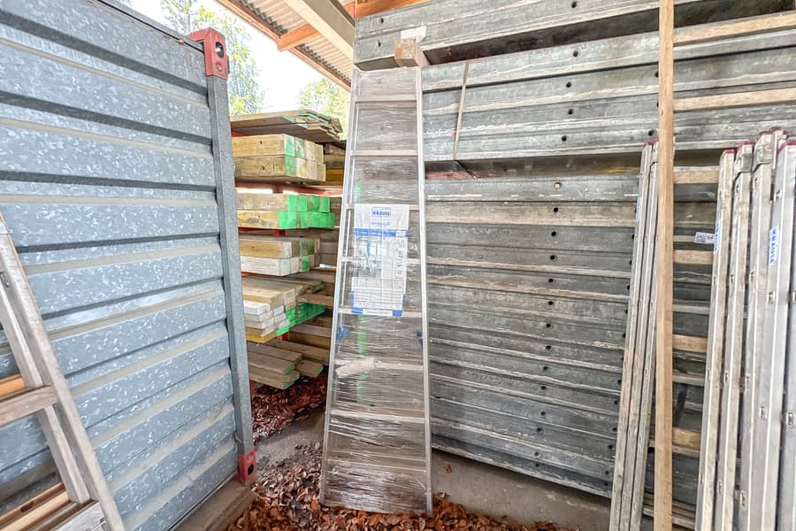 Alu-Stehleiter Krause, 2x8-sprossig